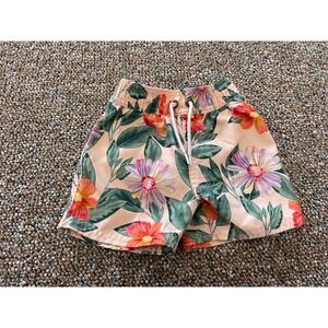 Starting Out Girls Pink Flower Swim Shorts 12-18M